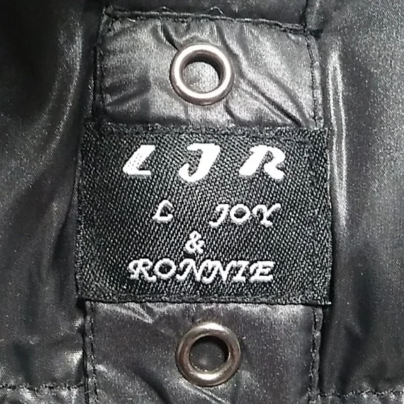 RARE! LJR JR Puffer Coat Zip/Snap Button Closure Sz.L - Picture 7 of 15